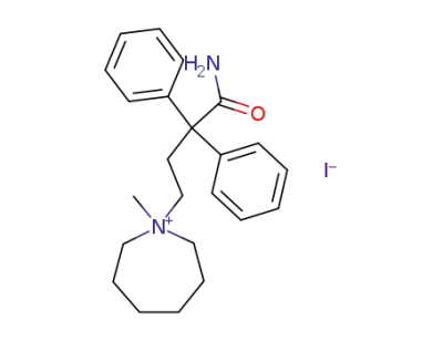 1-(3-carbamoyl-3,3-diphenyl-propyl)-1-methyl-hexahydro-azepinium; iodide